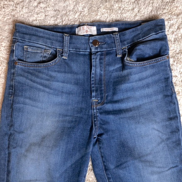 Jen 7 for 7 For All Mankind Jeans High-rise, bottom fringe with back zip, size 6 - Picture 2 of 10